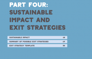 Fart Four of the Lasting Difference toolkit - sustainable impact and exit strategies